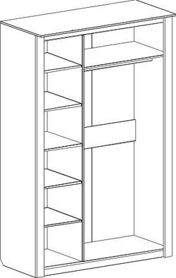 Шкаф 3-дверный "Элана" спальня Бодега белая