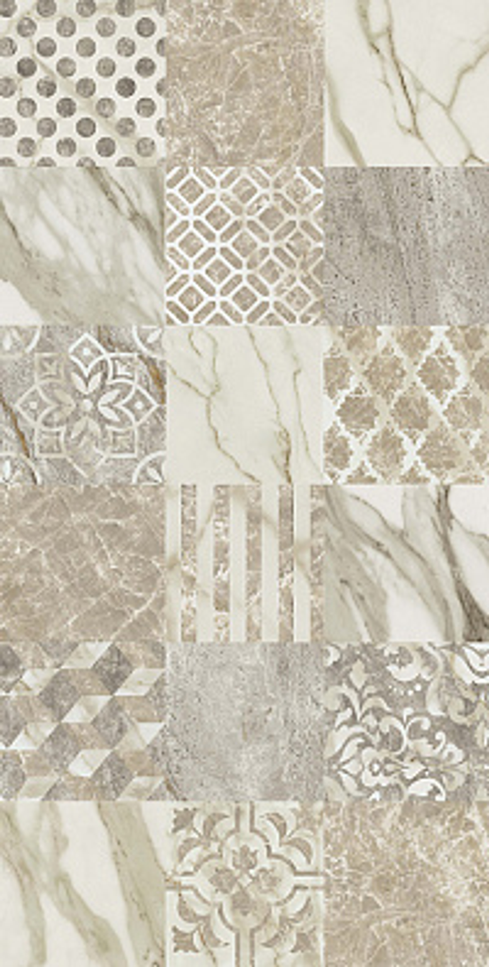 Керамогранит Empire Cementine Light Rett Lapp/Эмпаир Чементине Лайт Рет 60x120 Лап