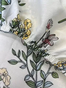 Постельное белье "Botany" семейное наволочки 50х70 2шт Простынь на резинке 160х200 см Пододеяльник 145х215 см(2шт) Сказка сатин