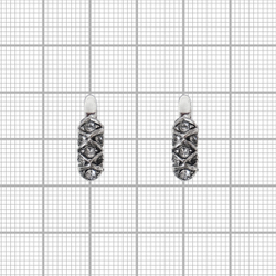 "Тереза" серьги в серебряном покрытии из коллекции "Леди" от Jenavi  с английским замком