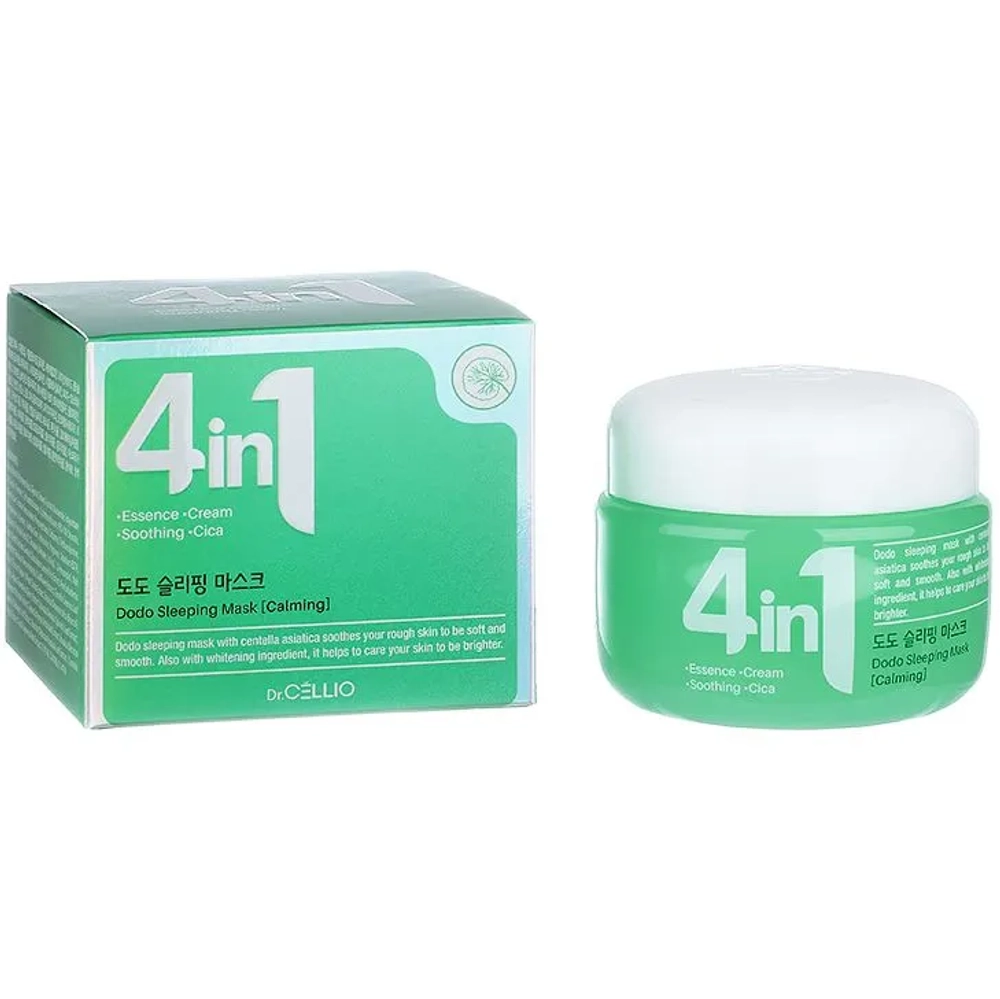 Маска для лица ночная с центеллой азиатской Dr.CELLIO Dr.G50 4 IN 1 DODO SLEEPING MASK (Cica) 70 мл