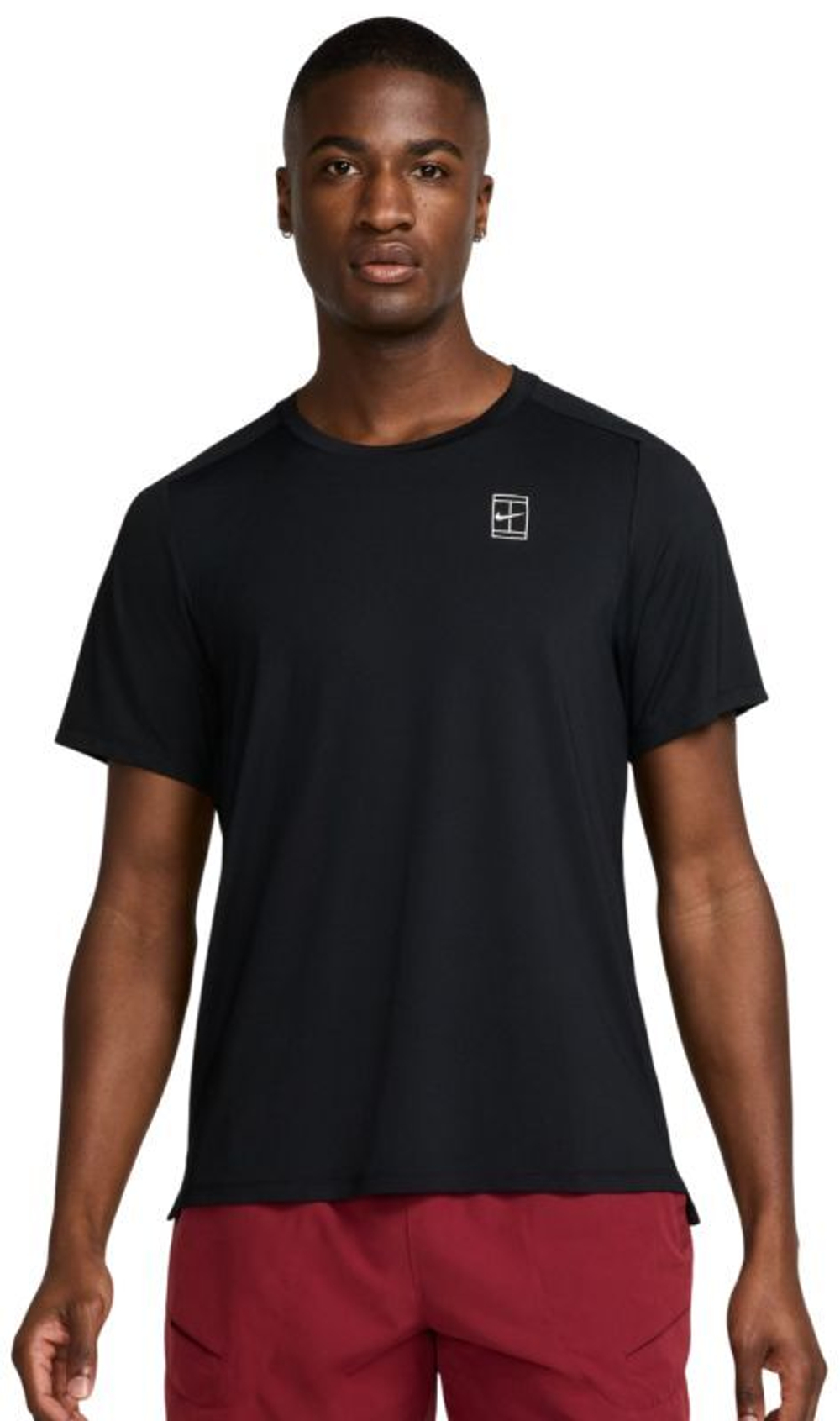 Мужская теннисная футболка Nike Court Advantage Dri-Fit Tennis - черный