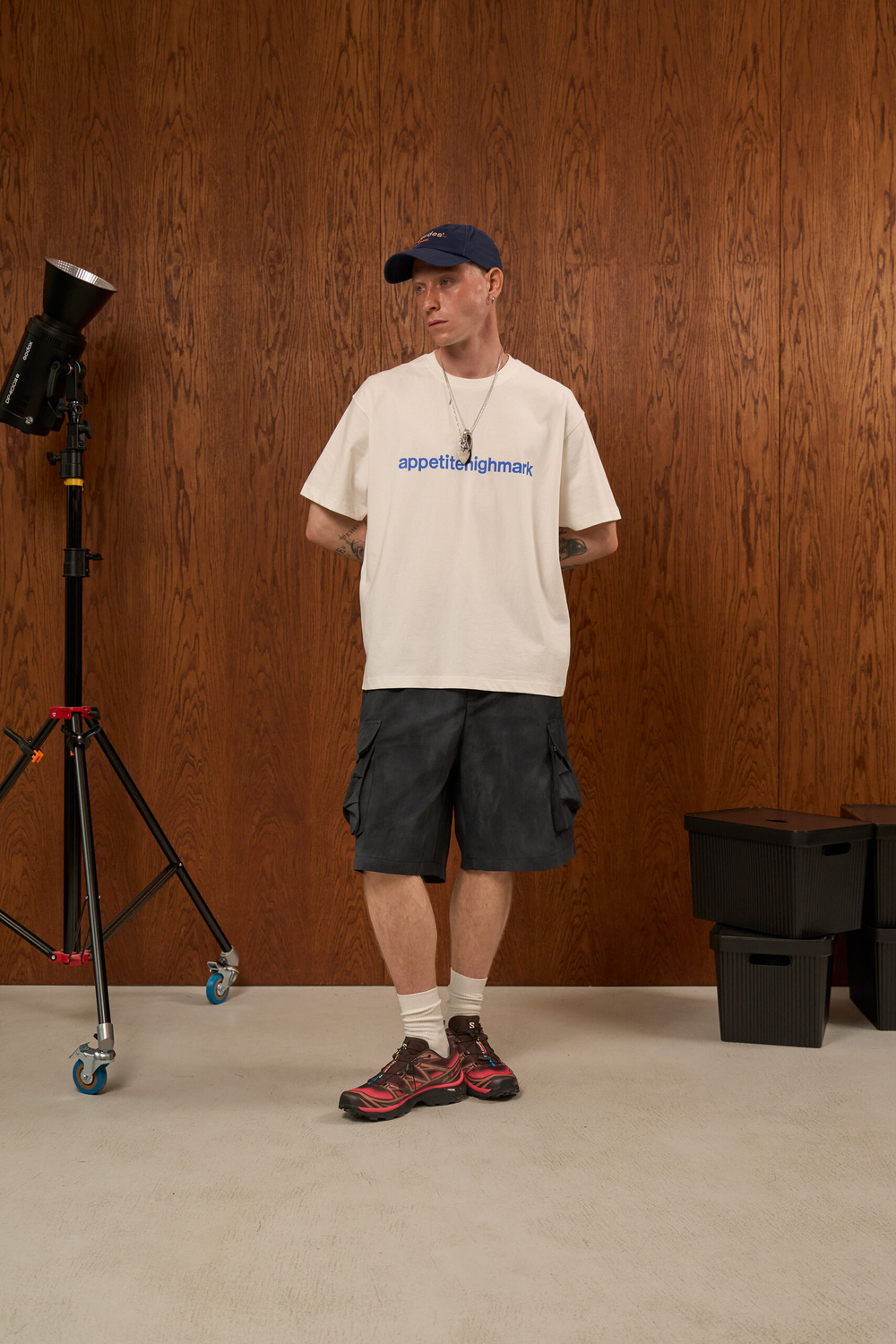 Шорты Appetite Rivets Cargo "Shadow Black"