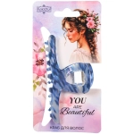 Заколка - краб для волос «AKS-EMPIRE», петля, микс 6 цветов, 7,8*4,5см