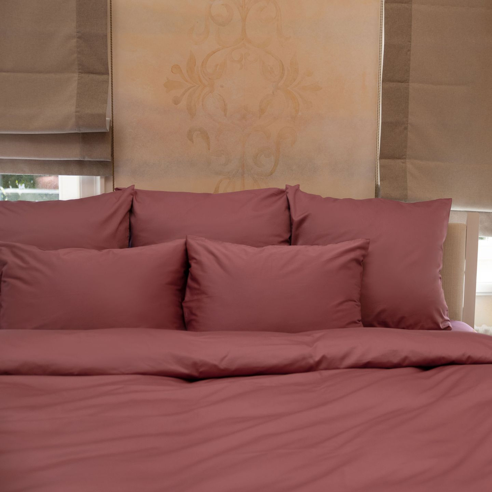 Комплект постельного белья Евро Mollen вишнево-ягодный