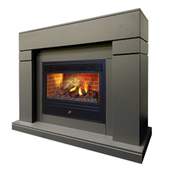 Электрокамин RealFlame Lindelse 26 GR серый, графит c очагом 3D Novara