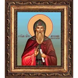 Арсений Новгородский преподобный, Христа ради юродивый. Икона на холсте.