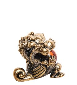 Народные промыслы AM-2756 Фигурка «Змей Горыныч» (латунь, янтарь)