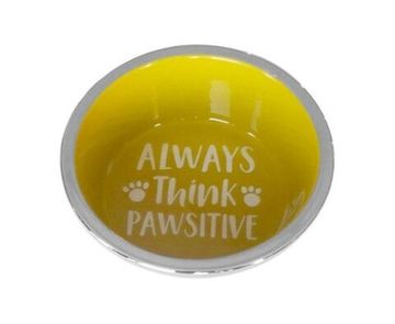 Уют Миска металлическая  утяжеленная, с рисунком внутри, не скользящая, 0,29 л, 11см