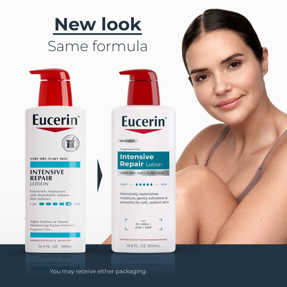 Eucerin, интенсивный восстанавливающий лосьон, без отдушки, 500 мл (16,9 жидк. унции)