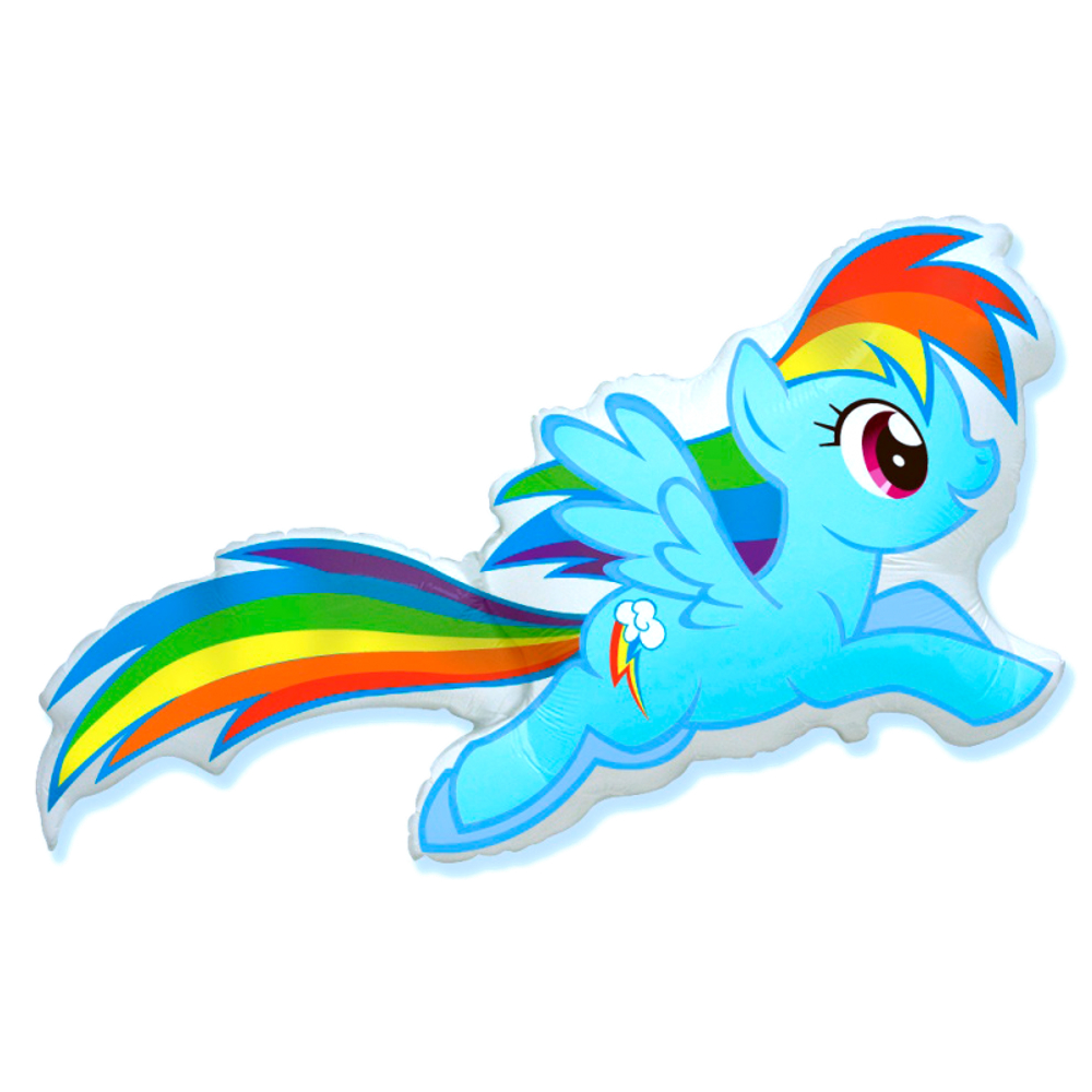 Шар (43""/109 см) Фигура, My Little Pony, Лошадка Радуга, 1 шт. Е4