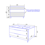 Комплект Тумба Loranto Santorini 60 610х460х810 напольная, с раковиной Leon, Белый Глянец (CS00086972)