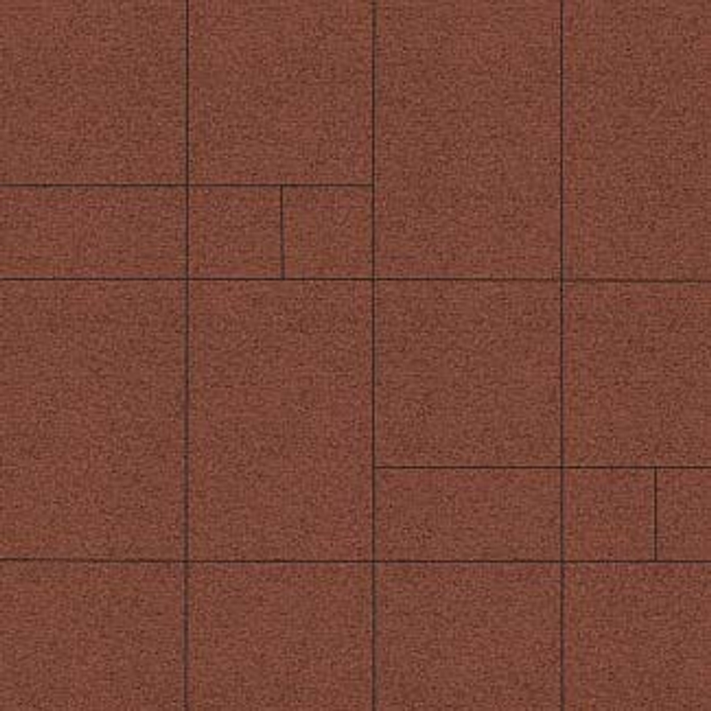 Тротуарная плитка ГРАНДО - Гранит Красный, комплект из 4 видов плит