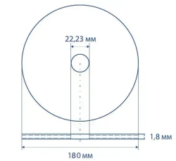 Круг отрезной по металлу Луга Абразив 180х1.8, 10 шт.