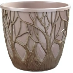 Кашпо для цветов пластиковое 3,5л d-19.5 см «Форест» Фраппе/Мокачино