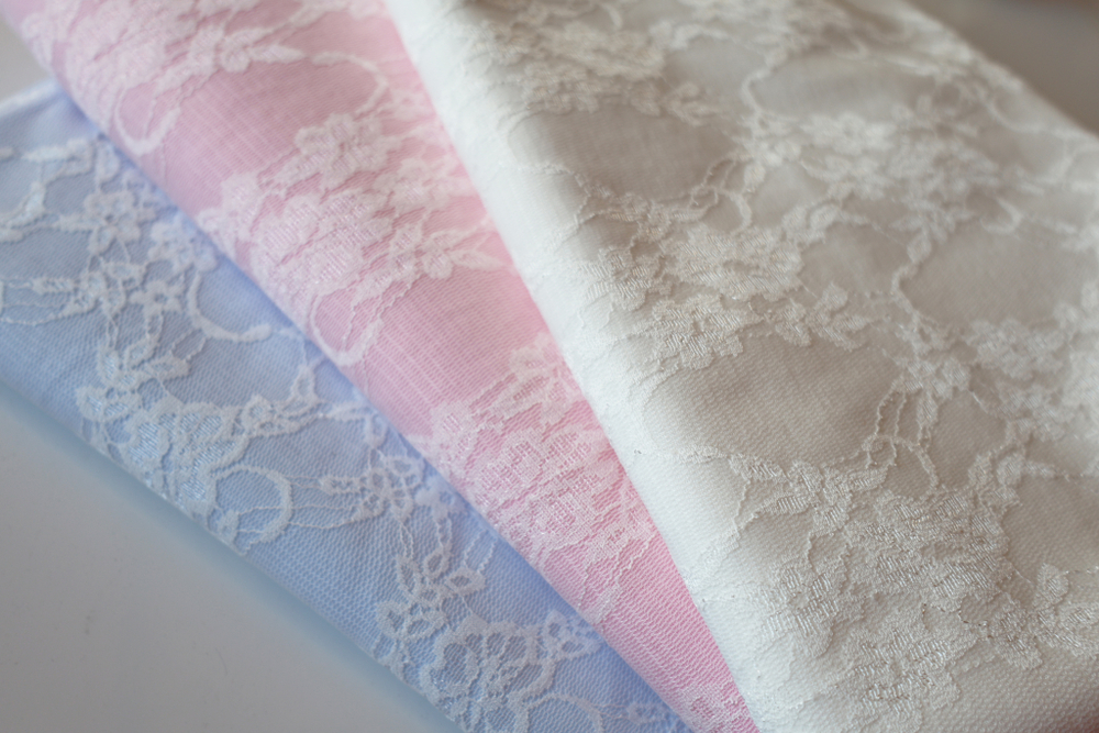 ГОЛУБОЙ - Хлопковый трикотаж с кружевом (1367 Маша)