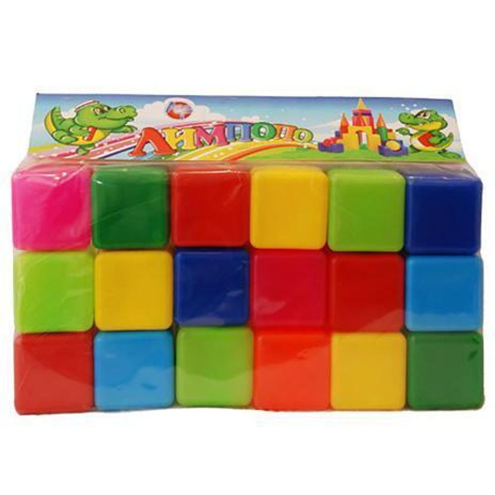 Строительный набор кубики 18 эл. (АлексТойз)