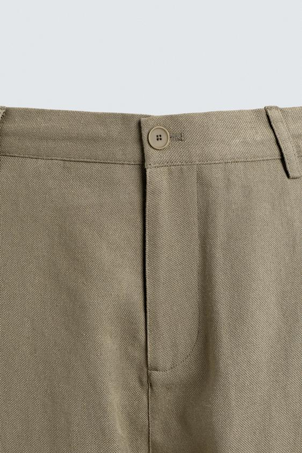 ZARA БРЮКИ RELAXED FIT ИЗ ВИСКОЗЫ И КОНОПЛИ, СЕРО-КОРИЧНЕВЫЙ