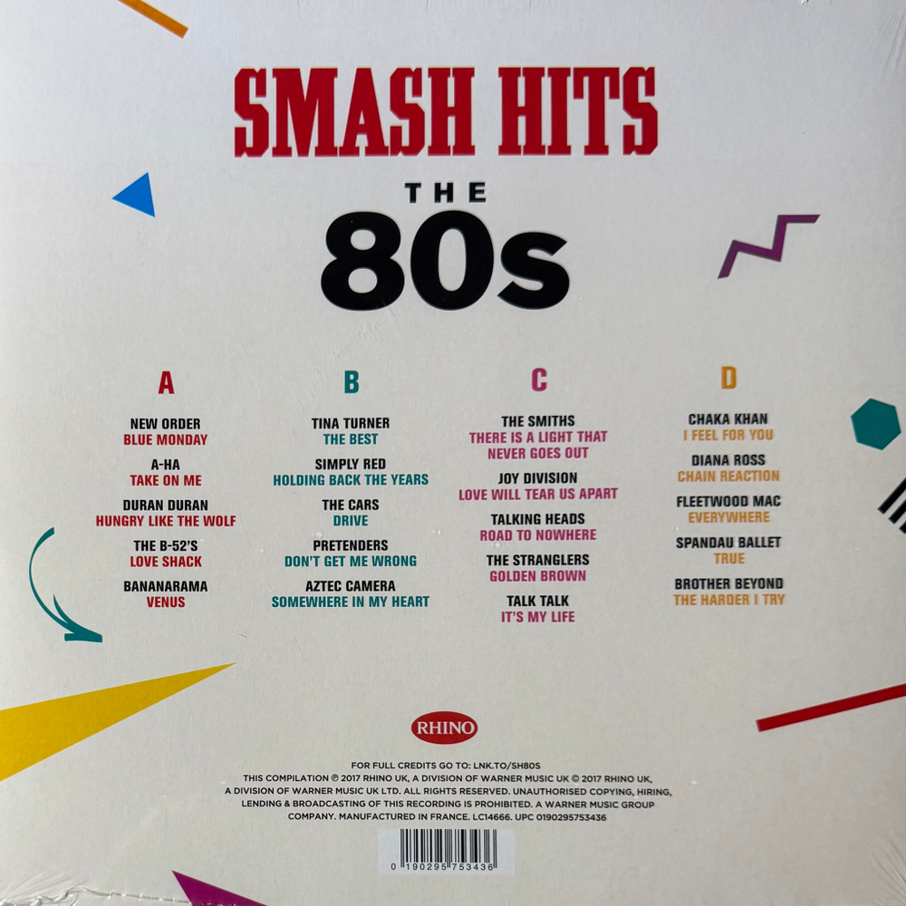 Сборник Smash Hits The 80s 2LP (Европа 2017г.)
