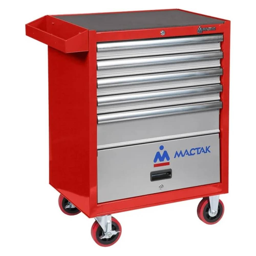 Набор инструментов "МАСТЕР" в красной тележке, 205 предметов МАСТАК 52-06205R