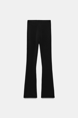 ZARA УКОРОЧЕННЫЕ БРЮКИ СТРЕТЧ, ЧЕРНЫЙ