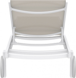 Шезлонг-лежак металлический Siesta Contract Casablanca, белый, бежевый