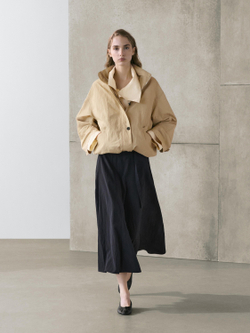 Massimo Dutti Длинная юбка с поясом, серо-синий