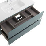 Тумба с раковиной подвесная BelBagno KRAFT-1000-2C-SO-AO Голубой матовый, раковина белая BB1000ETL