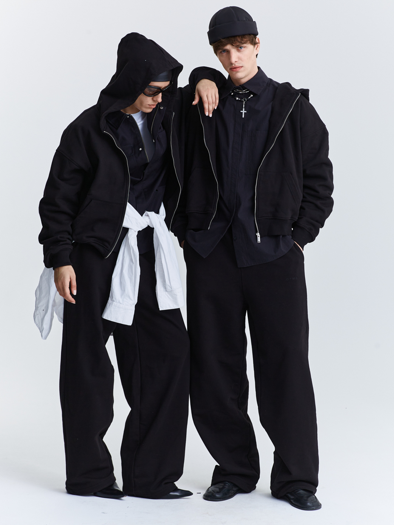 Брюки багги из футера