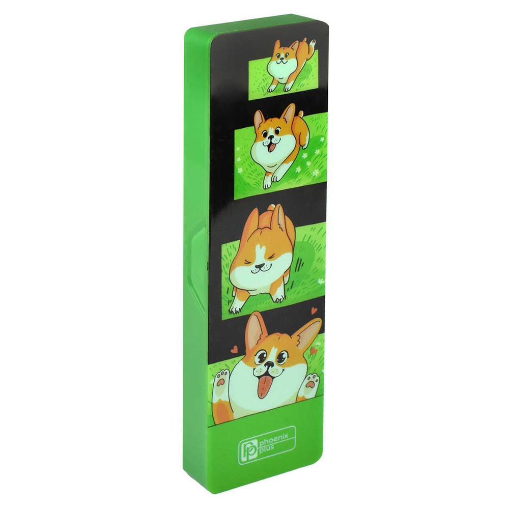 Пенал школьный 20х5,5х2,3 см "Корги" (Феникс+)