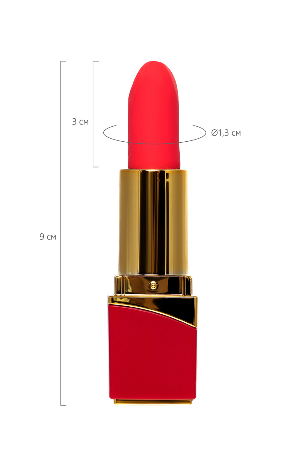 Минивибратор Flovetta помада красный 9 см