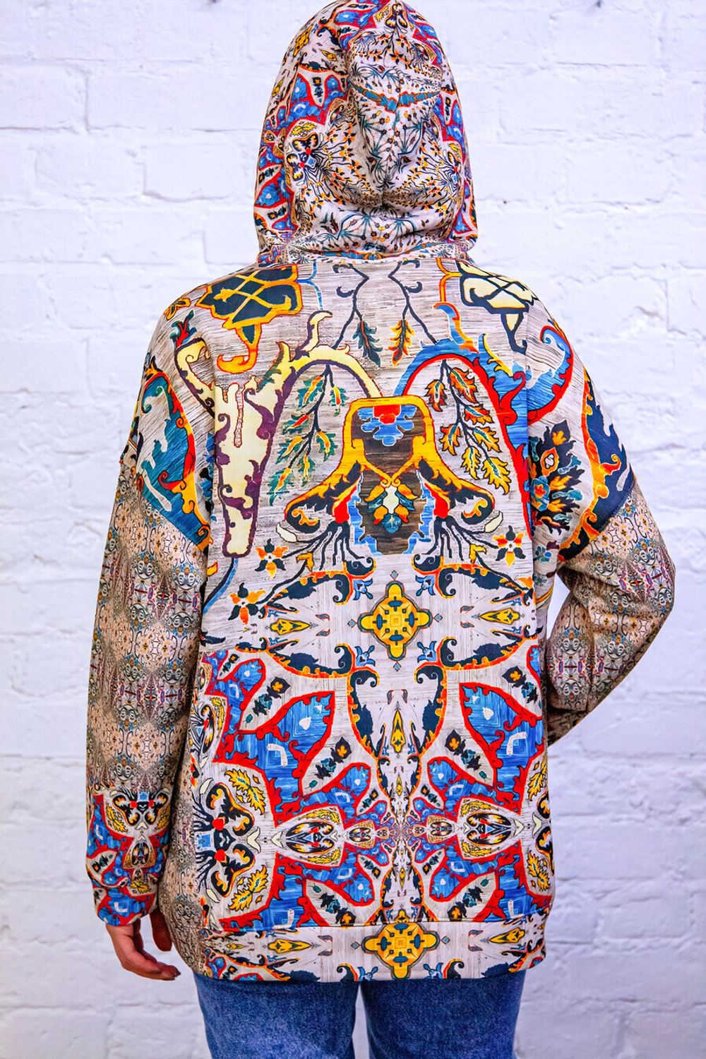 Худи "Загадочная Персия", по мотивам традиционного персидского ковра ручной работы