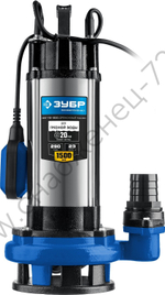 ЗУБР 1500 Вт, дренажный насос с большим напором для грязной воды, Профессионал (НПГ-Т5-1500)