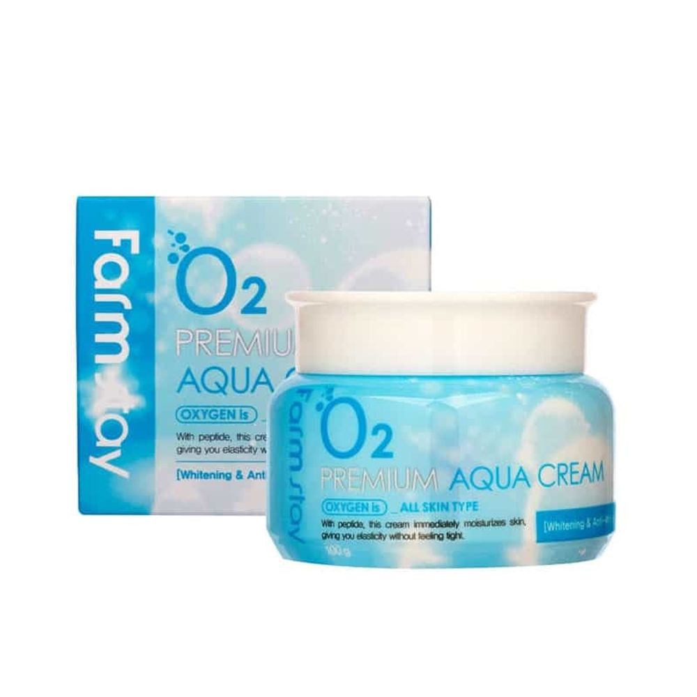 Farm Stay O2 Premium Aqua Cream кислородный крем с пептидами