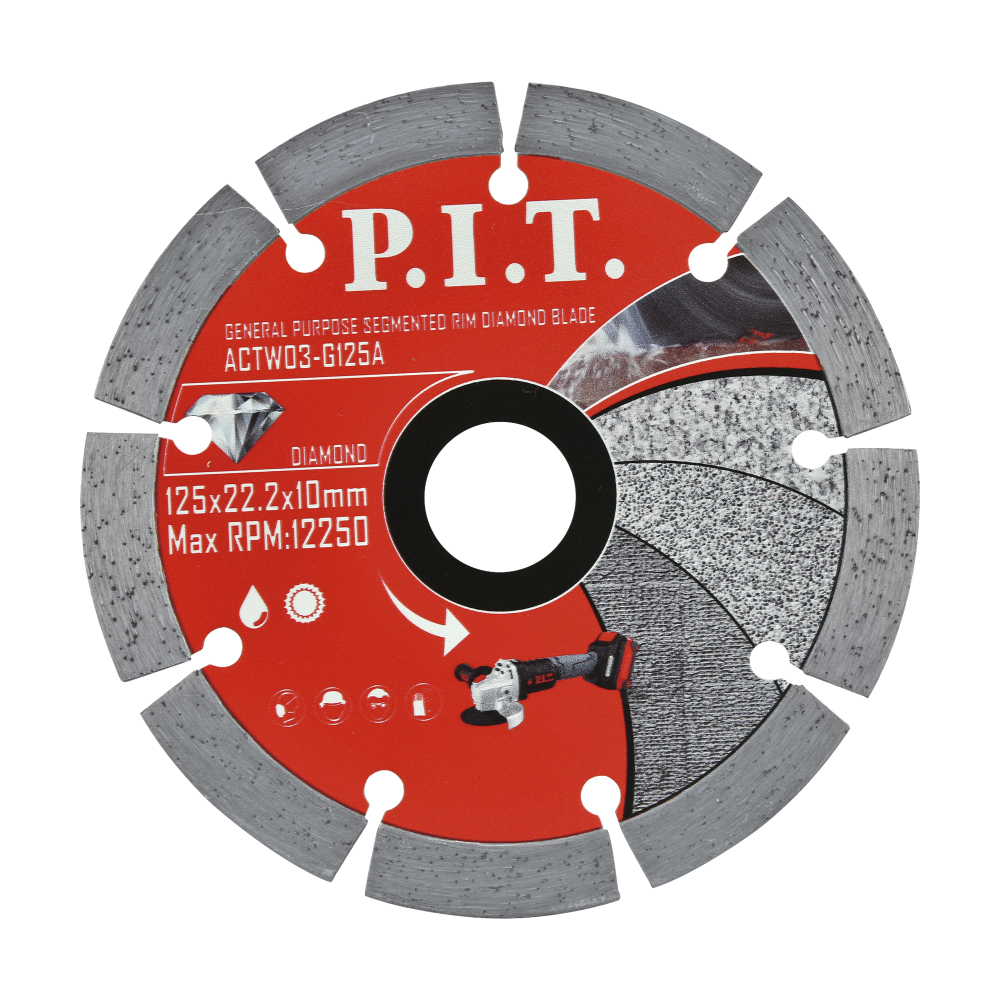 (ХОС) Диск алмазный отрезной сегментированный P.I.T. 125x22,2x1,4 мм (ACTW03-G125A)