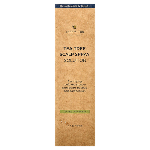 Tree To Tub, спрей для кожи головы, чайное дерево и перечная мята, 100 мл (3,4 жидк. унции)