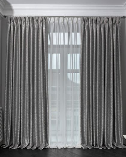 Ткань Портьера Хьюстон (Houston) 110 серая 275x260см Серый Garda Decor