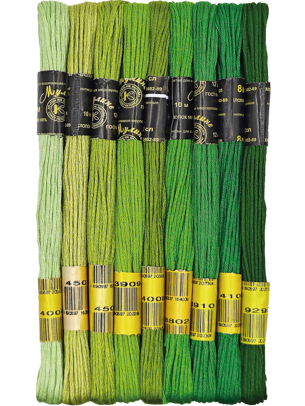 Наборы ниток мулине для вышивания ПНК Киров 9 шт.