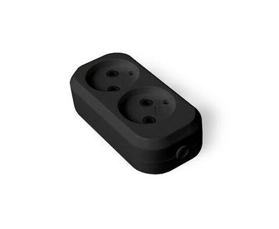 Колодка удлинителя 2-м без заземл. АБС-пластик черн. UNIVersal 1301