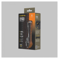 Тактический фонарь Armytek Parma C2 Pro — прочный корпус из авиационного алюминия с премиальным покрытием.