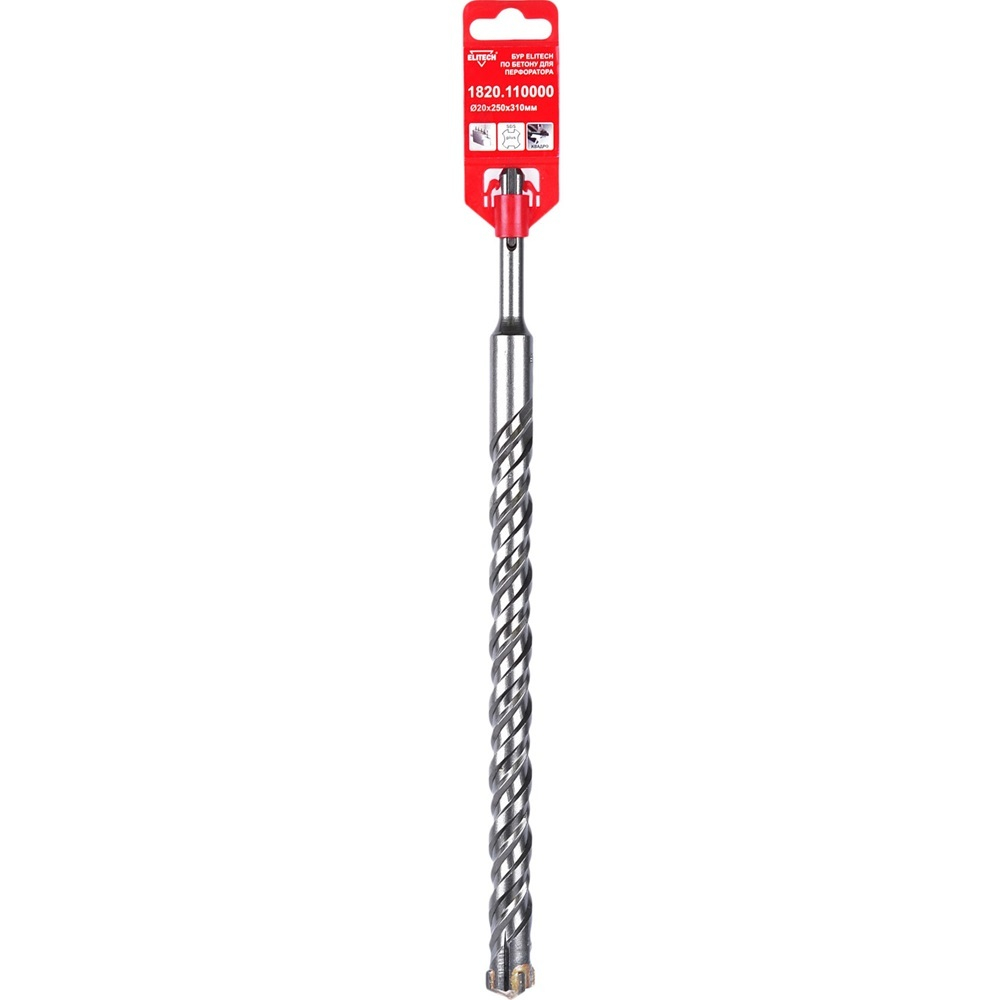 Квадробур ELITECH  SDS +  20*250*310 двойная спираль
