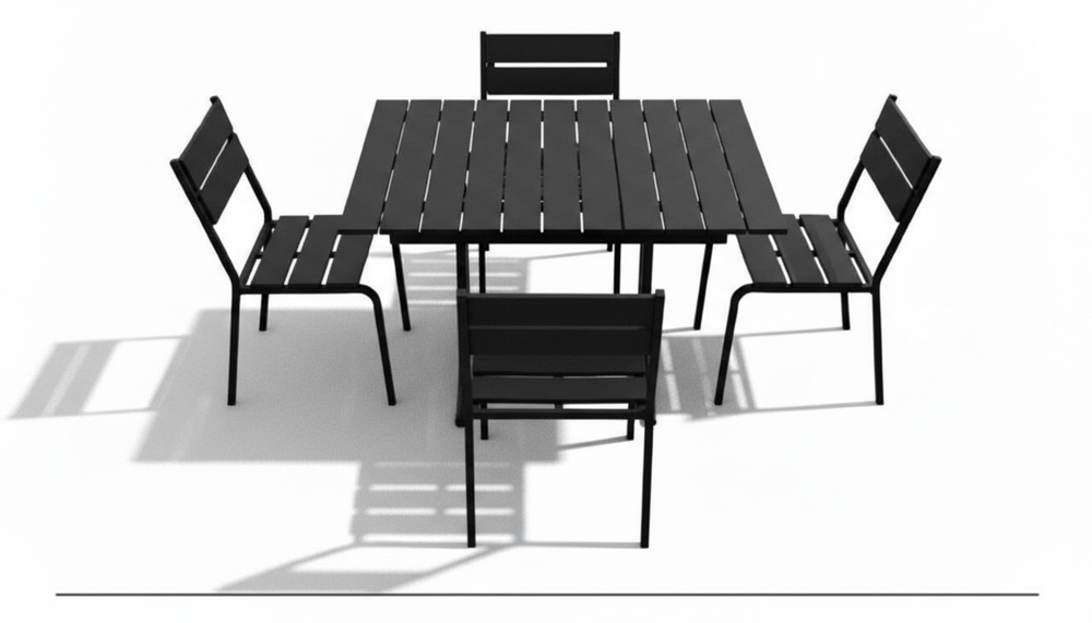 Комплект мебели "Бавария", стол 120*80 см+ 4 стула