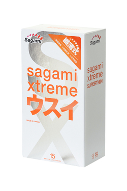 Презервативы Sagami Xtreme 0.04mm ультратонкие 15шт