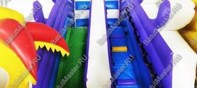 Коммерческий батут "Белый клык" с механизированной головой, размер 6*6*3,5 м