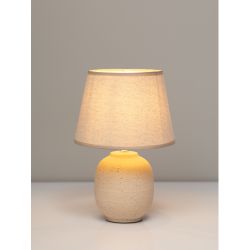 Настольная лампа Rivoli Naomi 7551-501 1 х Е14 40 Вт керамика бежевая с абажуром | Rivoli