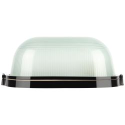 Светильник ЭРА НБП 04-100-001 Акватермо алюминий/стекло IP54 E27 max 100Вт 280х160 овал черный | Светильники ЖКХ РБ