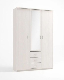 Шкаф комбинированный Дуэт Люкс с зеркалом Бодега светлая