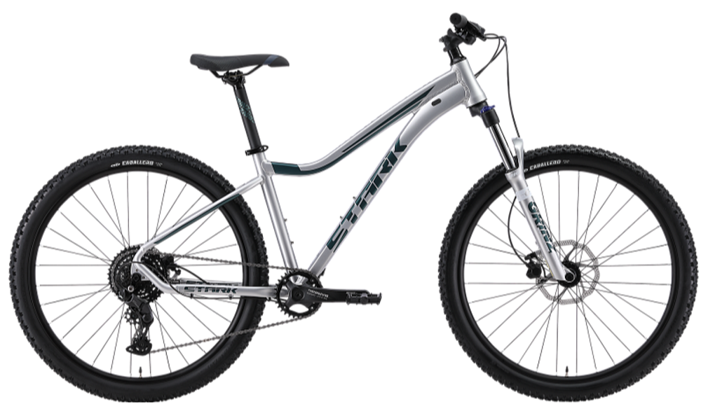 Велосипед 27.5" Stark'24 Tactic 27.4 HD р.16" серебро/еловый