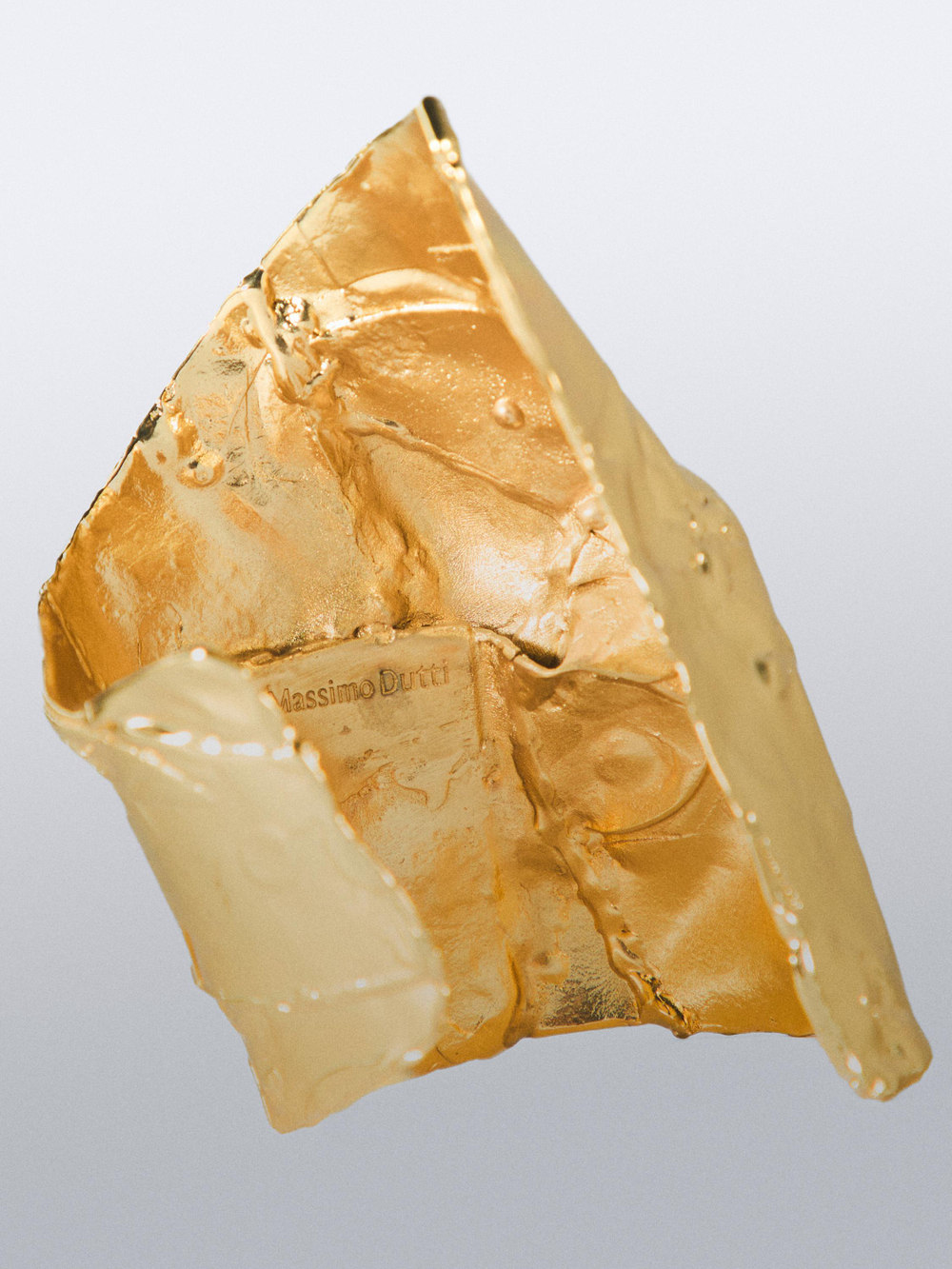 Massimo Dutti Серьги-каффы асимметричной формы, золотистый