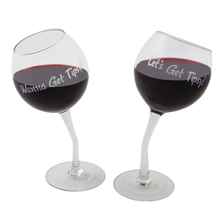 Набор бокалов tipsy wine glass pair, 355 мл
